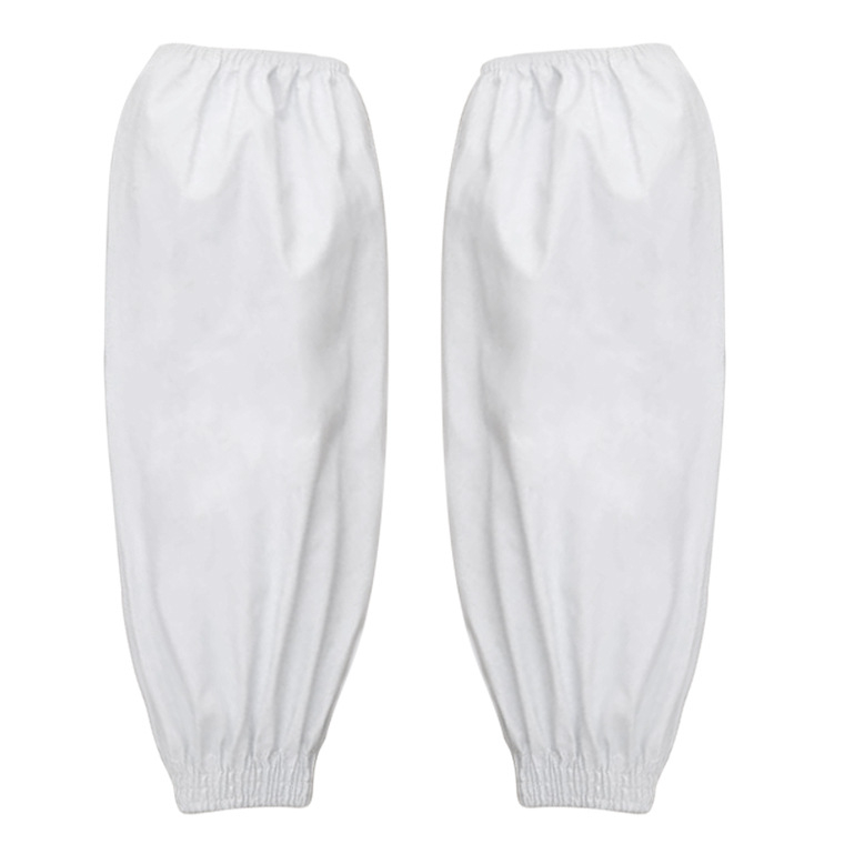 Λευκά ματ υφάσματα προστατευτικά για μανίκια με ελαστικά τελειώματα, προστατευτικά εργατικά μανίκια ανθεκτικά σε λάδι, ανθεκτικά στη βρωμιά, με φαρδιά δερμάτινα μανίκια