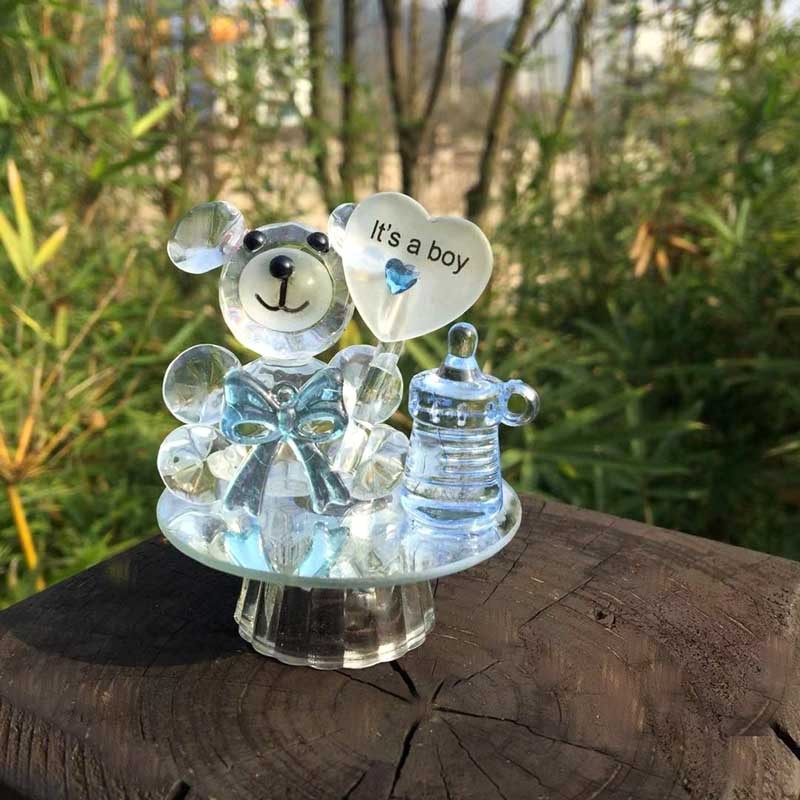 Kristalni medvjedić – unutarnja dekoracija, prozirni kristal, Zhongyun Crystal