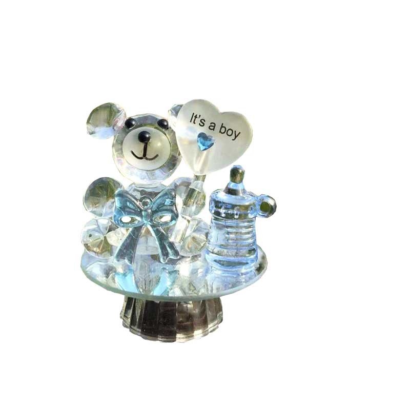 Kristalni medvjedić – unutarnja dekoracija, prozirni kristal, Zhongyun Crystal