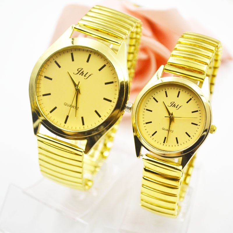 Кварцов часовник с еластична каишка, унисекс подаръчен часовник