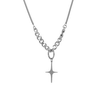 Geometrijski ogrlica od titan čelika, unisex lanac za ključnu kost, korejski stil minimalističnog hip-hopa, ne blijedi, lagan i luksuzan