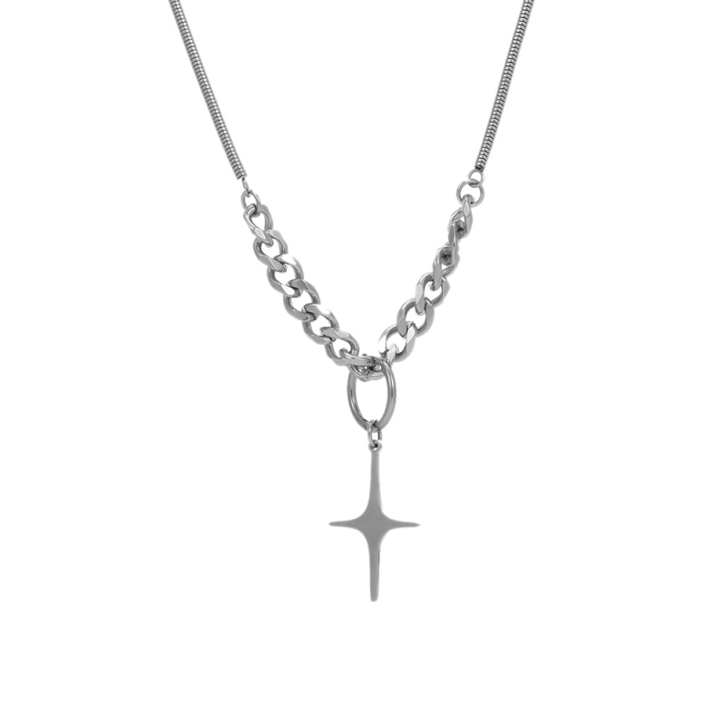 Geometrijski ogrlica od titan čelika, unisex lanac za ključnu kost, korejski stil minimalističnog hip-hopa, ne blijedi, lagan i luksuzan