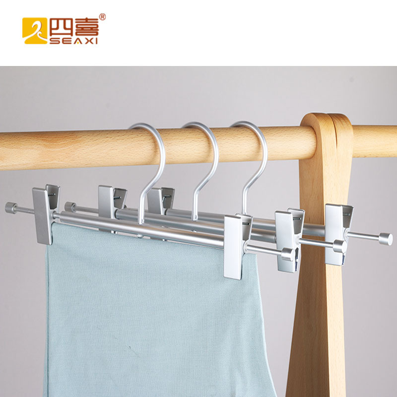 Ράφι παντελονιών από κράμα αλουμινίου με μεταλλικά κλιπ, αντιολισθητικό, χωρίς ίχνη, για οικιακή χρήση