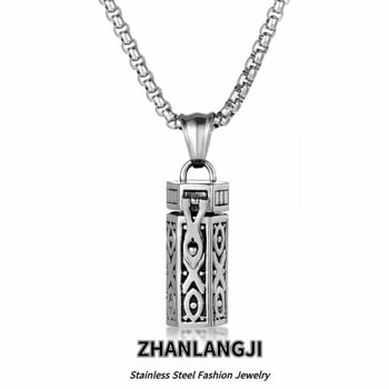 Retro ogrlica sa šupljim privjeskom za esencijalna ulja i bočicom parfema, unisex SP865-1