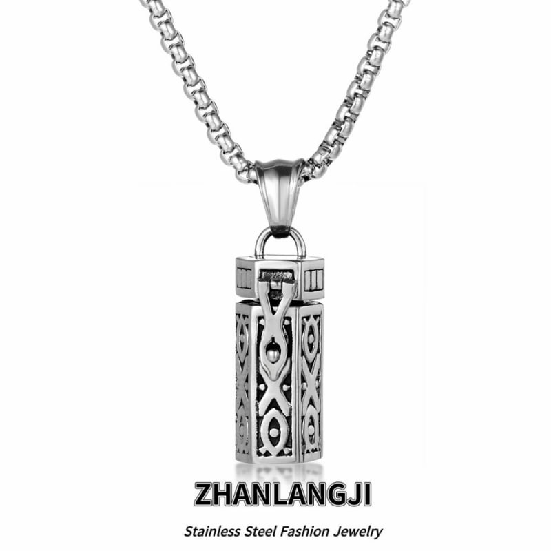 Retro ogrlica sa šupljim privjeskom za esencijalna ulja i bočicom parfema, unisex SP865-1