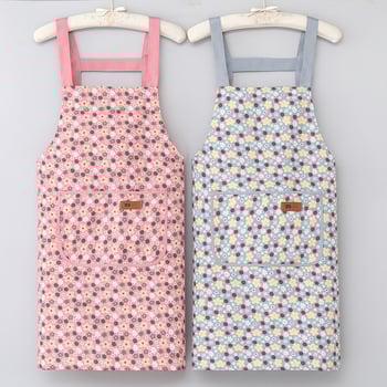 Νέο στυλ ποδιά με ιμάντα, ανθεκτική στο λάδι, με εκτύπωση, αδιάβροχη, χωρίς μανίκια, για ενήλικες – κουζίνα και οικιακές εργασίες