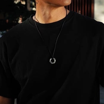 Muški lančić s privjeskom Möbiusov prsten, vintage retro stil