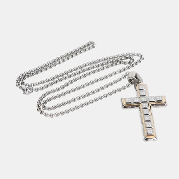 Personalizirani lančić s križem od nehrđajućeg čelika 316L, unisex, minimalistički dizajn, izdržljivo nakit