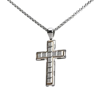 Personalizirani lančić s križem od nehrđajućeg čelika 316L, unisex, minimalistički dizajn, izdržljivo nakit