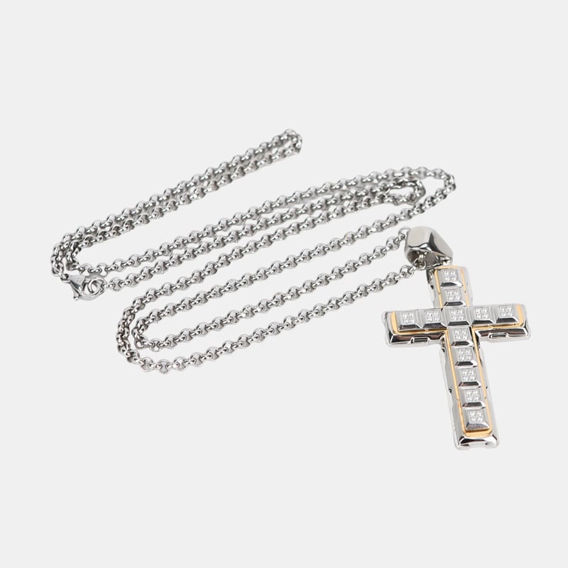 Personalizirani lančić s križem od nehrđajućeg čelika 316L, unisex, minimalistički dizajn, izdržljivo nakit