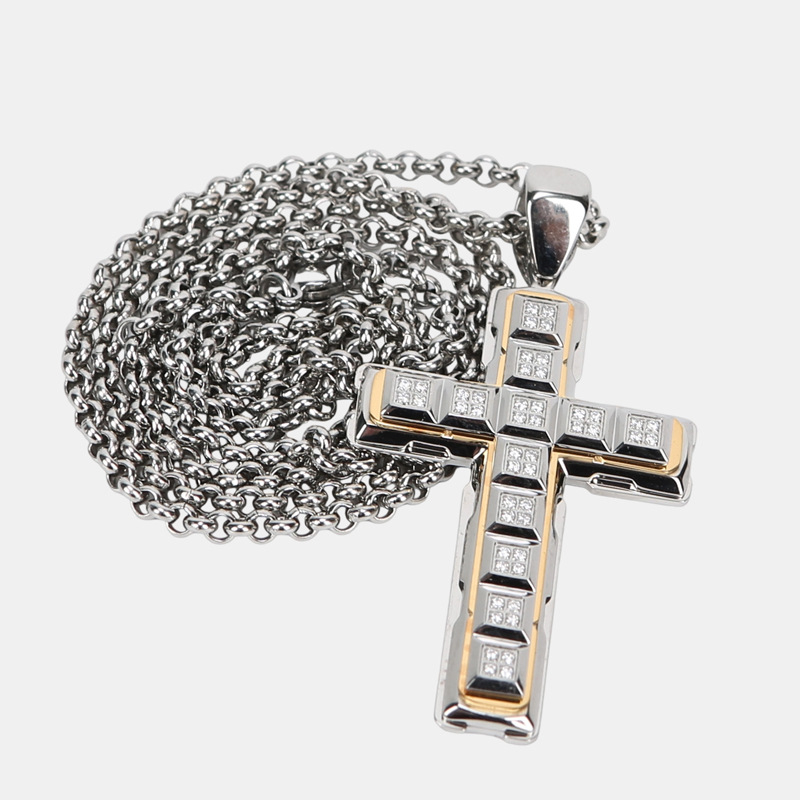 Personalizirani lančić s križem od nehrđajućeg čelika 316L, unisex, minimalistički dizajn, izdržljivo nakit