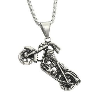 Muški privjesak za motocikl od titan čelika, retro punk stil