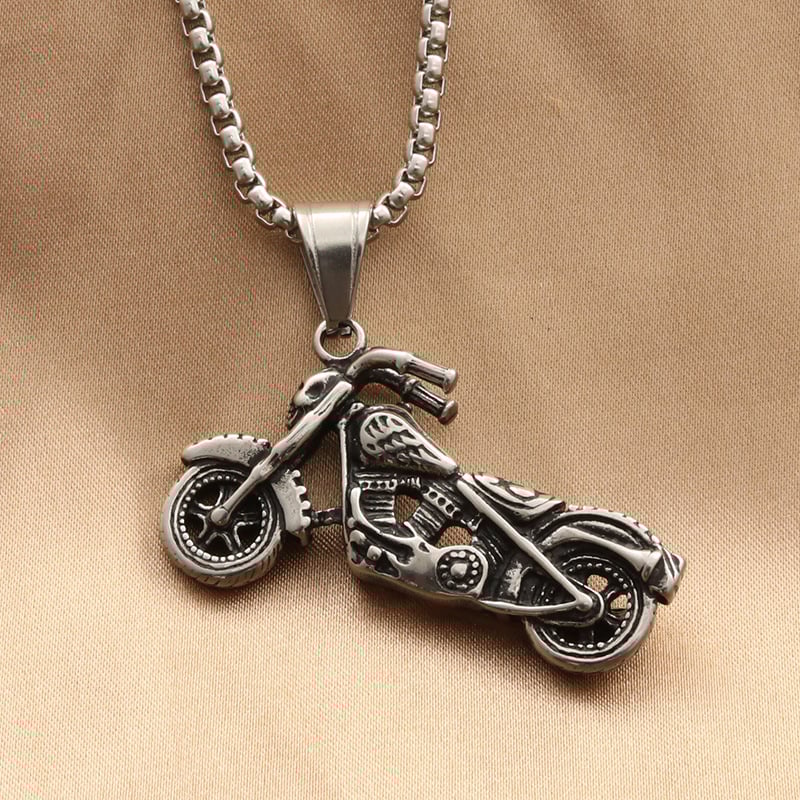 Muški privjesak za motocikl od titan čelika, retro punk stil