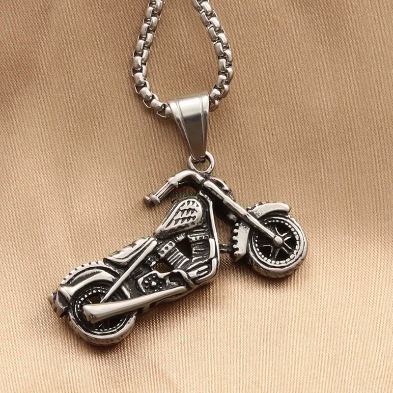 Muški privjesak za motocikl od titan čelika, retro punk stil