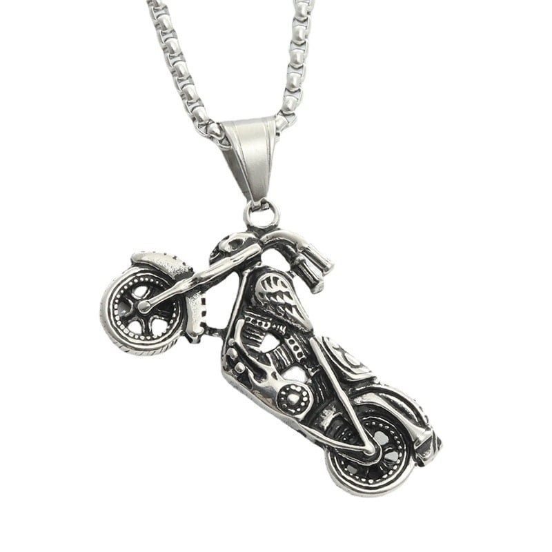 Muški privjesak za motocikl od titan čelika, retro punk stil