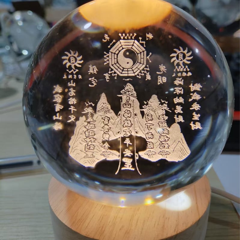 Kristalni ukras sa Shurangama mantrom za sreću, pogodan za dnevni boravak, spavaću sobu ili hodnik; savršen dar prijateljima