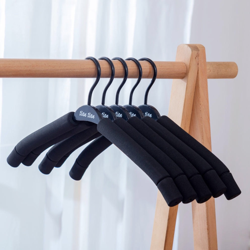 Κρεμάστρα ρούχων από σφουγγάρι για ενήλικες, οικιακή χρήση, ράγα στέγνωσης και επίδειξης ρούχων, αντιολισθητική, χωρίς ίχνη