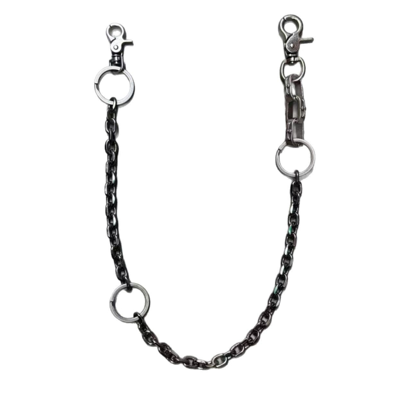 Punk hip-hop lanac za struk za traperice – unisex, jedinstven stil subkulture gunmetal