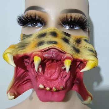 Latex maska Alien vs. Predator, pola lica za Noć vještica, rekvizita za kostim s motivom životinje
