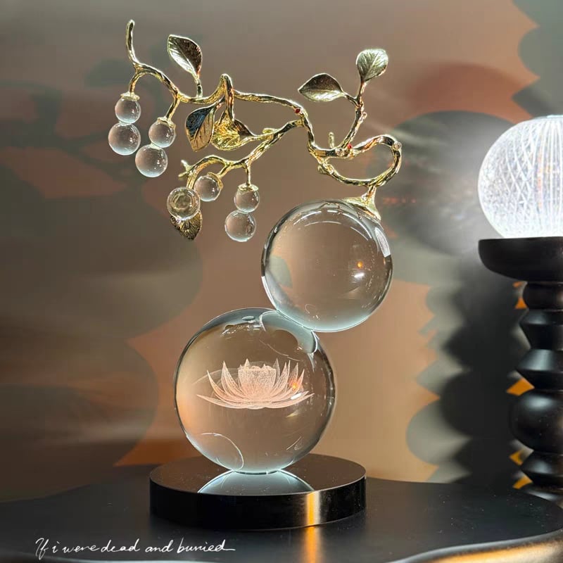 Kristalni ukras u obliku tikve za dnevni boravak, dekoracija za vinsku vitrinu, klasični stil