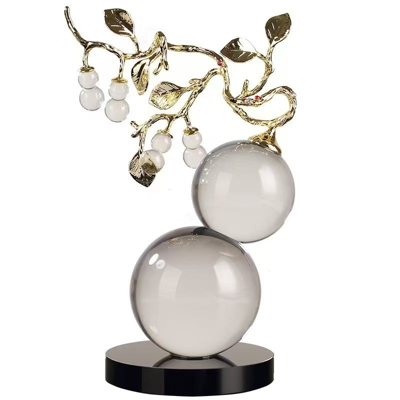 Kristalni ukras u obliku tikve za dnevni boravak, dekoracija za vinsku vitrinu, klasični stil