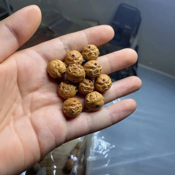 Narukvica od Bodhi perli Monkey Head Walnut, privjesak zlog monaha, motiv Treće oko i očnjaci