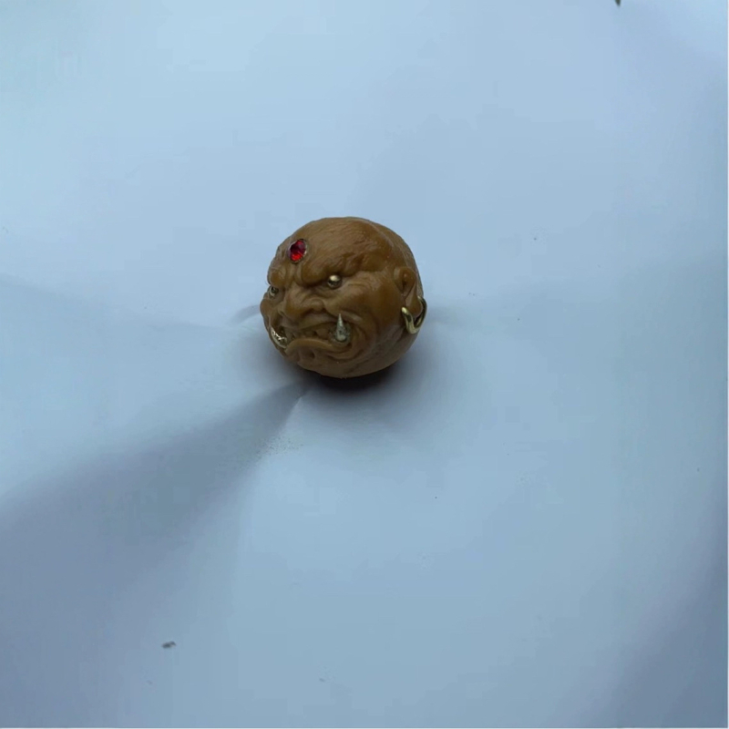 Narukvica od Bodhi perli Monkey Head Walnut, privjesak zlog monaha, motiv Treće oko i očnjaci