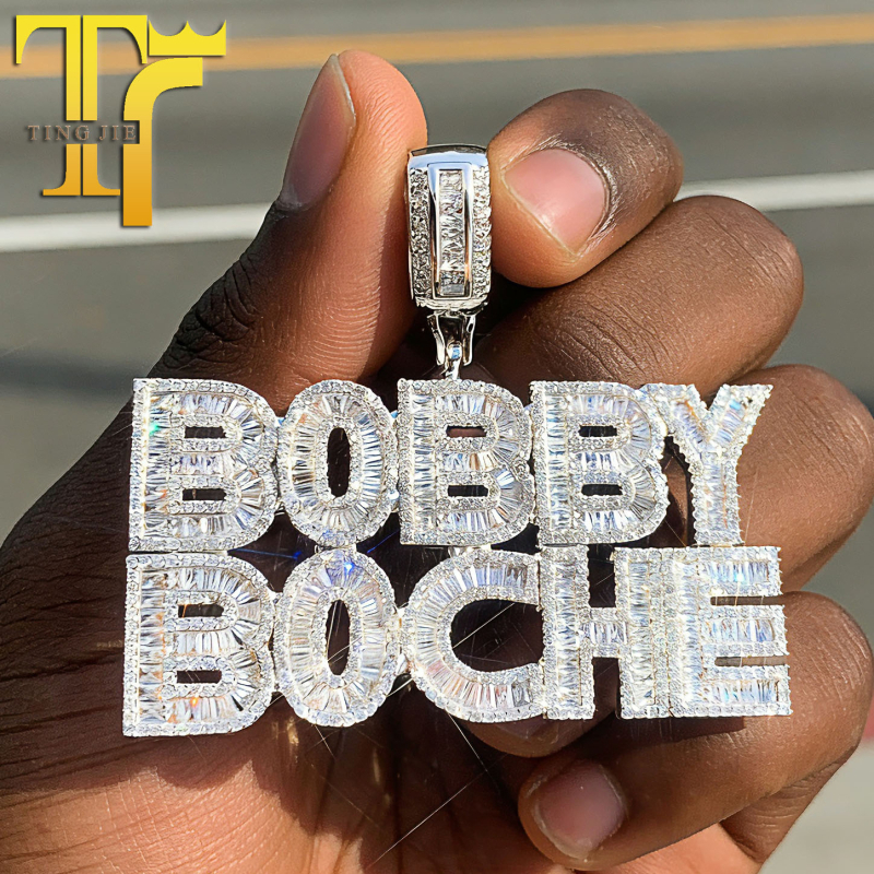 Vlastnoručne vyrobený malý štvorcový medený prívesok so zirkónovou vložkou, DIY anglické písmeno náhrdelník, hip-hop šperky