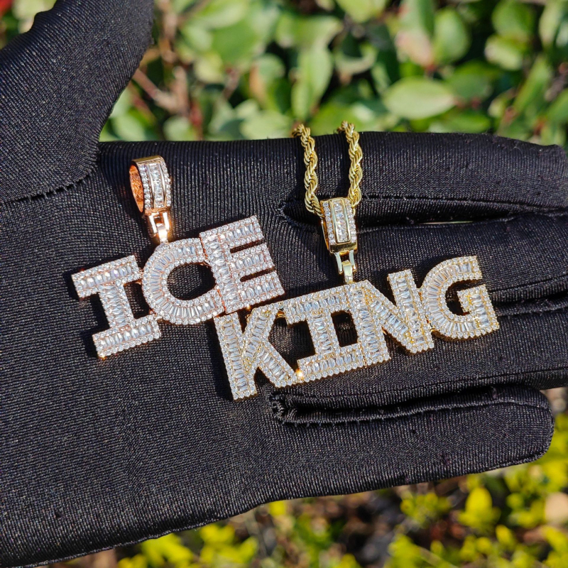 Vlastnoručne vyrobený malý štvorcový medený prívesok so zirkónovou vložkou, DIY anglické písmeno náhrdelník, hip-hop šperky