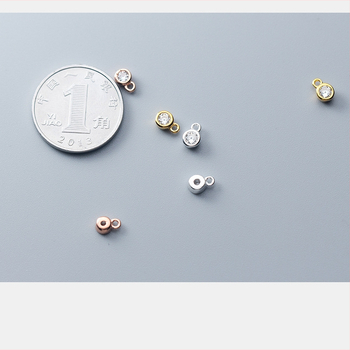 Prívesok zo striebra S925 s jedným zirkónom, pozlátený povrch, minimalistický dámsky prívesok, ručne vyrobený DIY šperky doplnok – Q0102