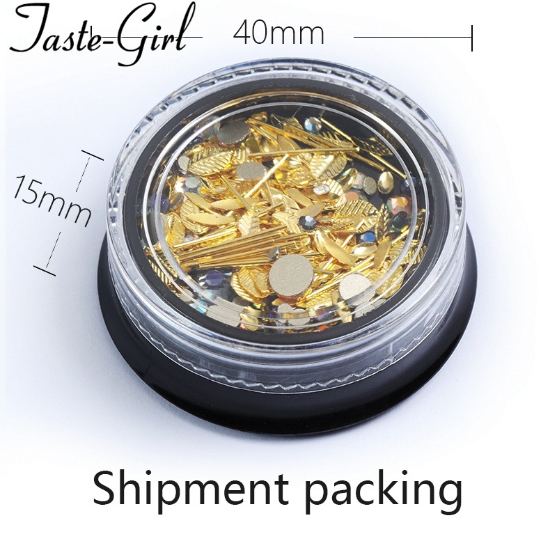 Японски стил украса за нокти: метални листа, тънки пръчки и плоски кристали за DIY декорации