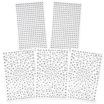 Prozirni samoljepljivi rhinestones set za nokte i šminku, kružnog oblika, veličine 3.4/5/6 mm