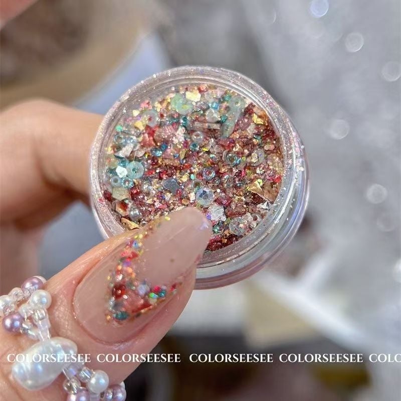 Meimei оригинални материали за маникюр: декември, национален стил за Нова година, пайети, глитер и аксесоари за нокти Dunhuang Feitian