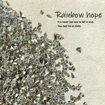 Смесени мини циркониеви кристали за нокти, плоско дъно, обърнат дизайн, за DIY маникюр – форми сърце, квадрат, капка, звезда