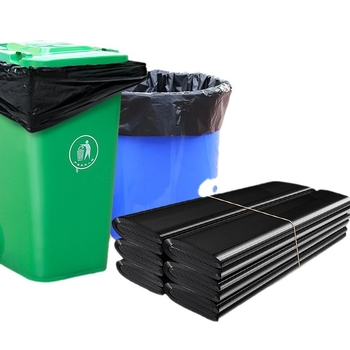 Velike debele crne vrećice za otpad s plosatim otvorom, HDPE, jednokratne, za održavanje nekretnina i catering, za masovnu uporabu