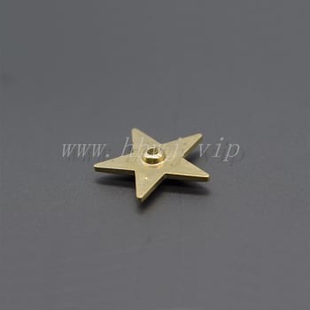 Месингова триизмерна петконечна звезда — декоративна катарама, ръчно изработен DIY аксесоар