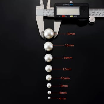 Perle od umjetnih bisera, 6–10 mm, s probijanom rupom, okrugle, labave za DIY nakit – ogrlice i narukvice