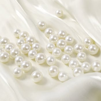 Perle od umjetnih bisera, 6–10 mm, s probijanom rupom, okrugle, labave za DIY nakit – ogrlice i narukvice