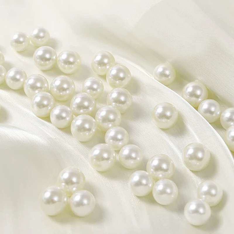 Perle od umjetnih bisera, 6–10 mm, s probijanom rupom, okrugle, labave za DIY nakit – ogrlice i narukvice