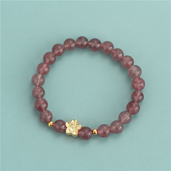 S999 srebro, 3D premazane perle s motivom peach blossom, velike rupe, spacer perle za DIY narukvicu