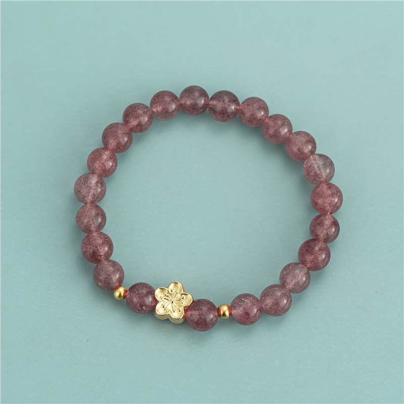 S999 srebro, 3D premazane perle s motivom peach blossom, velike rupe, spacer perle za DIY narukvicu