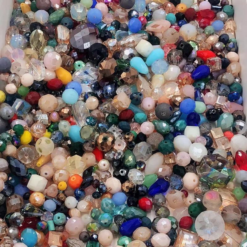 Kristalno staklene perle po težini, nasumično miješani paket za DIY narukvice i ogrlice – dijelovi i materijali za nakit