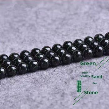 Jiwan Crystal Zeleni pješčenjak – okrugle perle 6mm, labave poluproizvodi za DIY nakit, veleprodaja