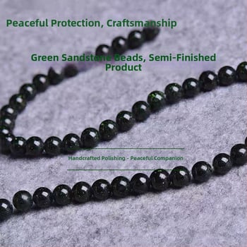 Jiwan Crystal Zeleni pješčenjak – okrugle perle 6mm, labave poluproizvodi za DIY nakit, veleprodaja