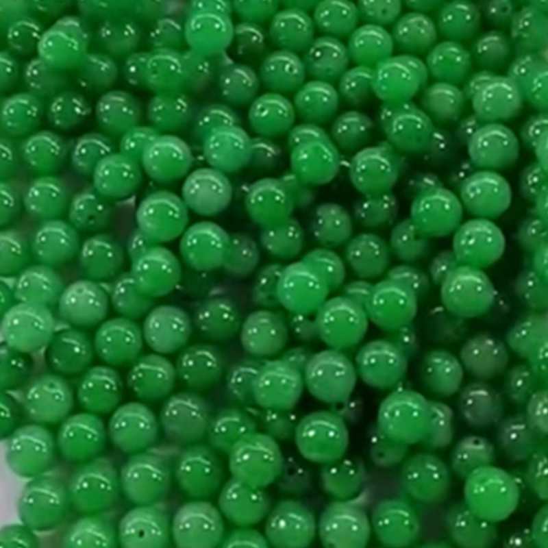 Nefritne perle 10 mm, okrugle – zelena špinat i ledeno zelena, ručno izrađene za DIY narukvice i ogrlice