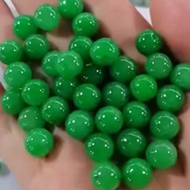 Nefritne perle 10 mm, okrugle – zelena špinat i ledeno zelena, ručno izrađene za DIY narukvice i ogrlice