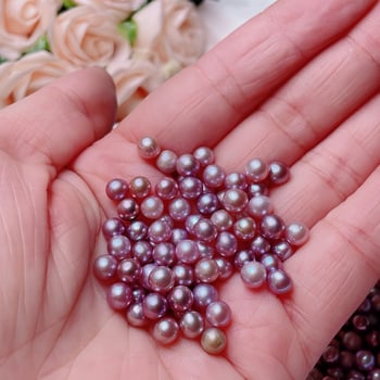 Slatkovodne biserne koralje, prozirno ružičaste ljubičaste boje, ručna izrada, visokokvalitetne za narukvice