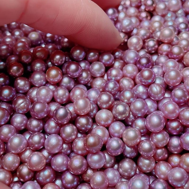 Slatkovodne biserne koralje, prozirno ružičaste ljubičaste boje, ručna izrada, visokokvalitetne za narukvice