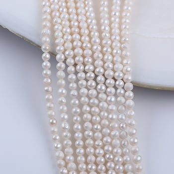 4–4,5 mm bijele gotovo okrugle prirodne slatkovodne perle – slobodne perle za DIY ogrlicu i narukvicu