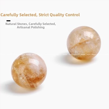 8 mm prirodne žuto kristalne kuglice ručno izrađene za DIY izradu nakita